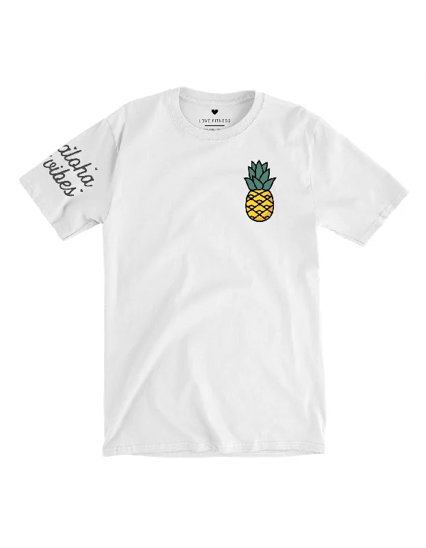 Shop Ladies Clothes Yellow Pineapple Logo Tee - White