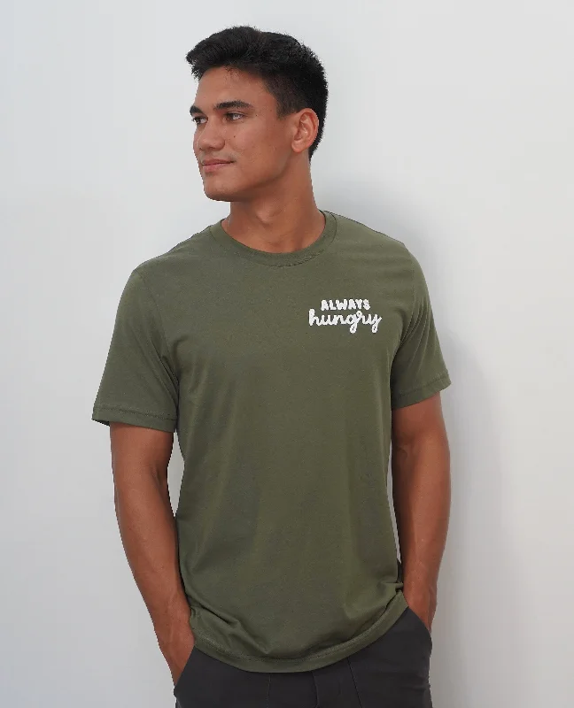 Modern Women’s Wardrobe Essentials Always Hungry - Military Green Tee