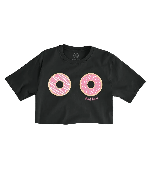 Women’s Clothing for Every Occasion DONUT TOUCH! Black Cropped Tee