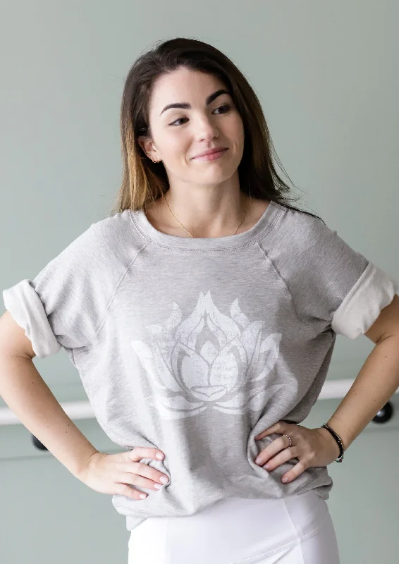 Extreme Clearance Deals LOTUS Heather Grey Boyfriend Short Sleeve Sweatshirt