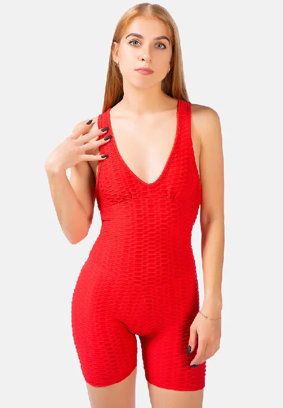 Vibrant Femme Fashion Back Cross Strap Yoga Jumpsuit