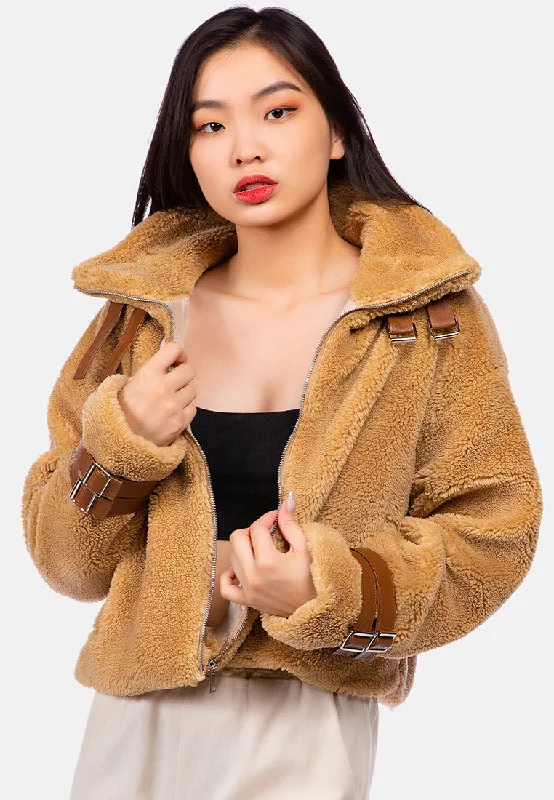 Fashion Sale Chill Morning Faux Fur Teddy Jacket