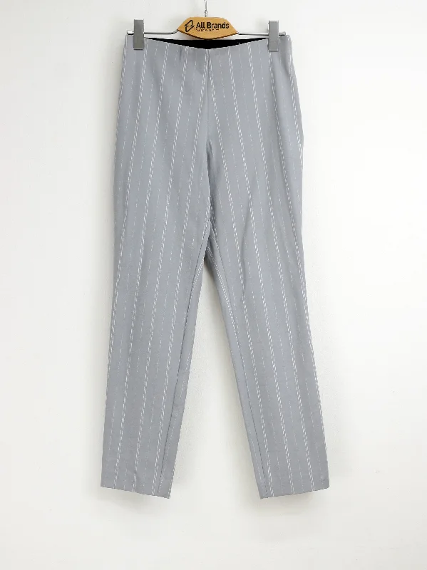 Elegant Fashion Women's Stripped Pants,Grey/White