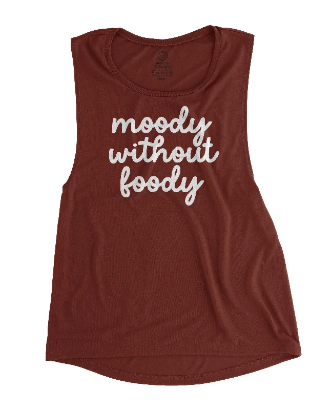 Best Sellers Moody Without Foody - Brick Muscle Tank