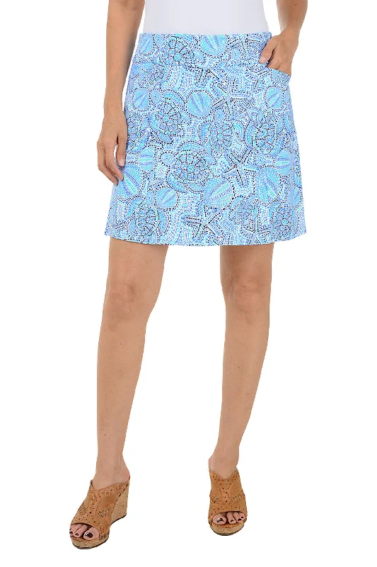 Evening Elegance Sealife Dots Cooling UPF50+ Double Pocket Skort