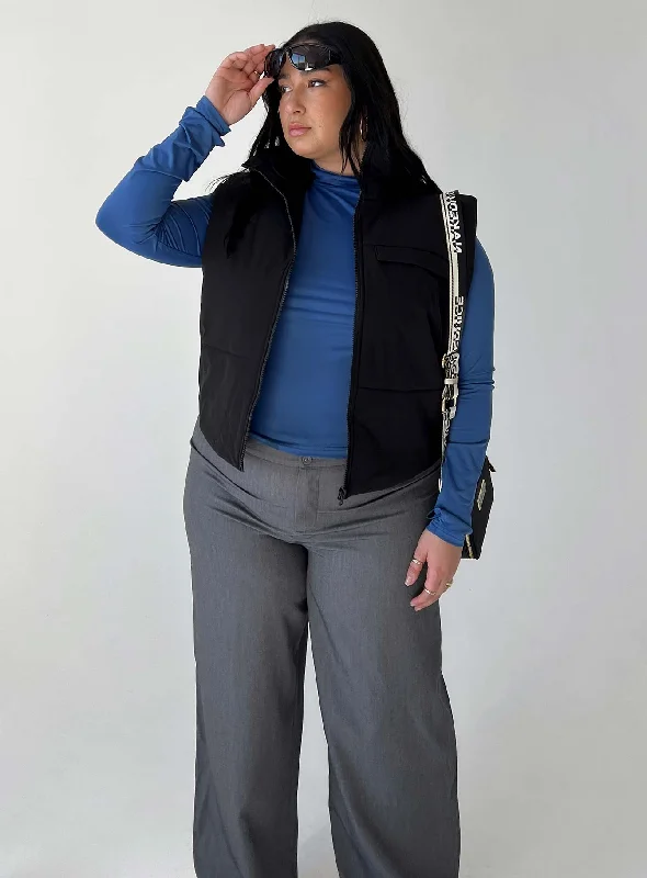 Elevate Your Wardrobe Kirby Puffer Vest Black Curve