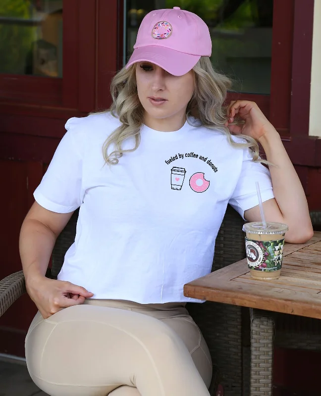 Final Sale Fueled by Coffee & Donuts - Cropped Tee