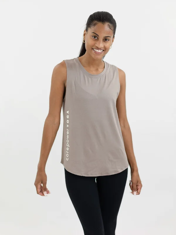 Women Fashion CorePower Yoga Mocha Tank