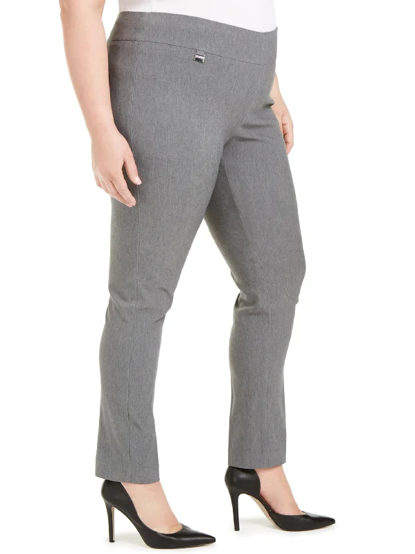 Vintage Fashion Women's Plain Solid Pant,Grey