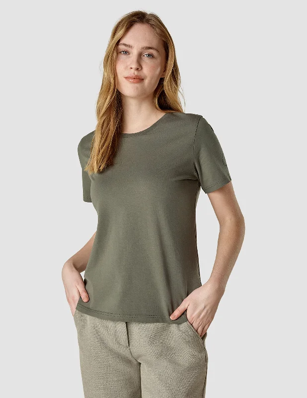 Women's Urban Fashion Supima Autograph T-shirt Dark Olive