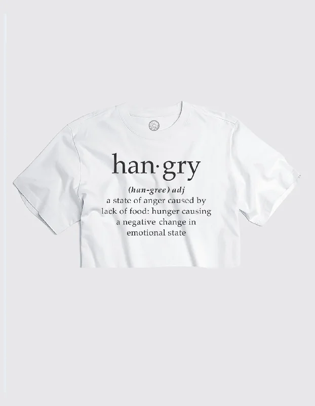 Hot Picks HANGRY! White Cropped Tee