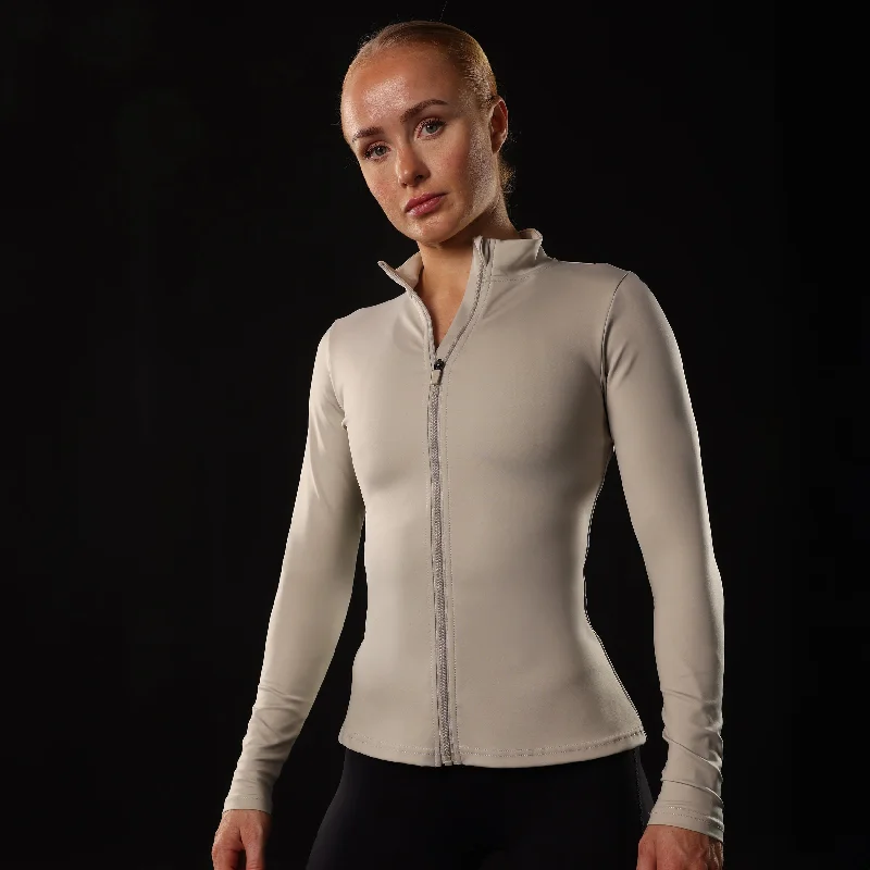 Women’s Activewear for Exercise and Sports Core Zip Up Track Top - Silver Lining