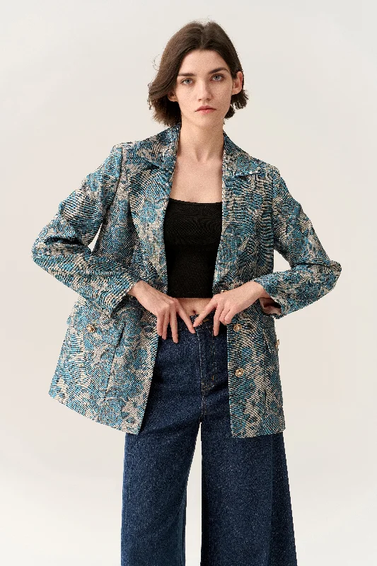 Vintage Fashion Prestige Floral Pattern Coat