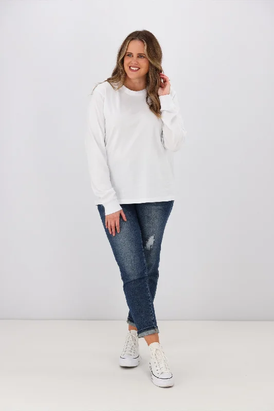 Trend Setting Threads As Colour Dice Long Sleeve Tee White