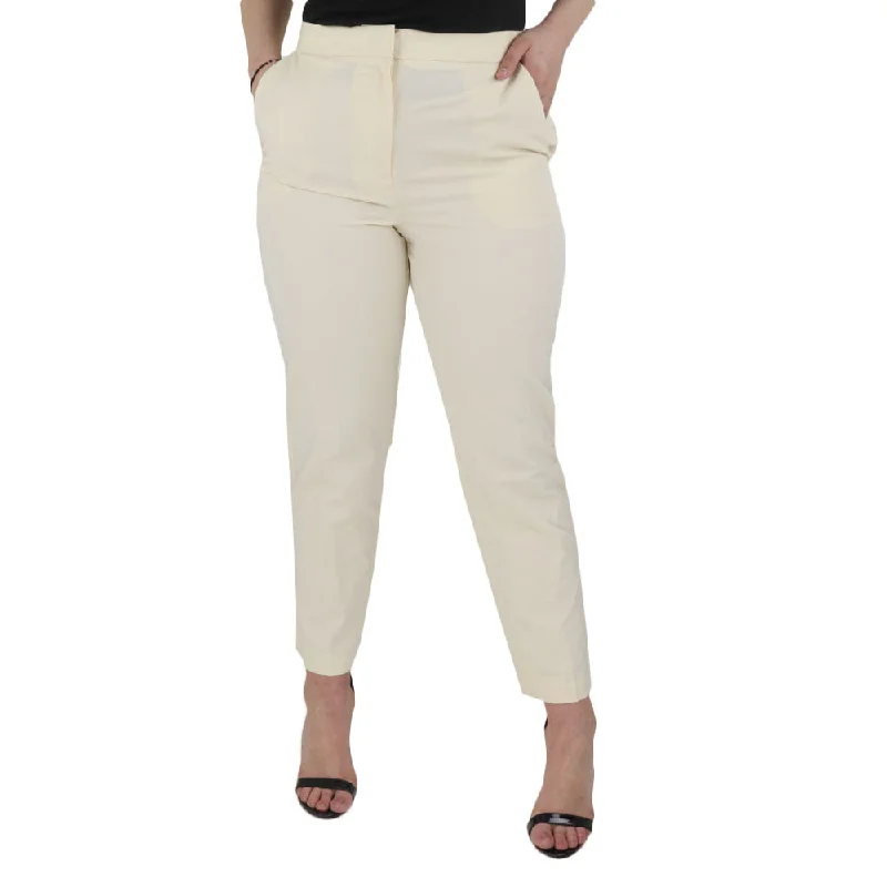 Preppy Style Women's Classic Pant,Light Yellow