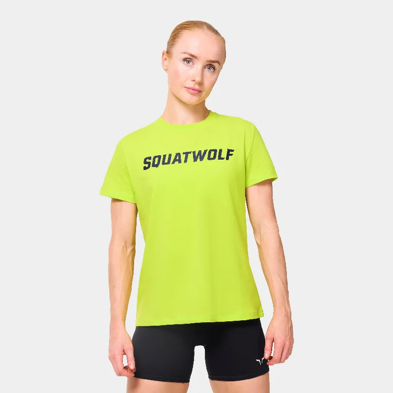 Style Versatile Women's Collection Wordmark Regular Tee - Fluo Yellow