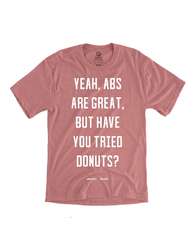 Casual Fashion for Women Abs vs Donuts - Mauve Tee