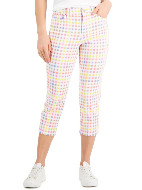 Summer Sale Women's Plaid Casual Pant,Multi