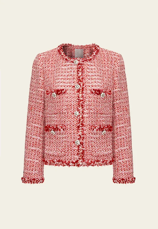 Holiday Gift Guide Sale Signature Red Tweed Jacket