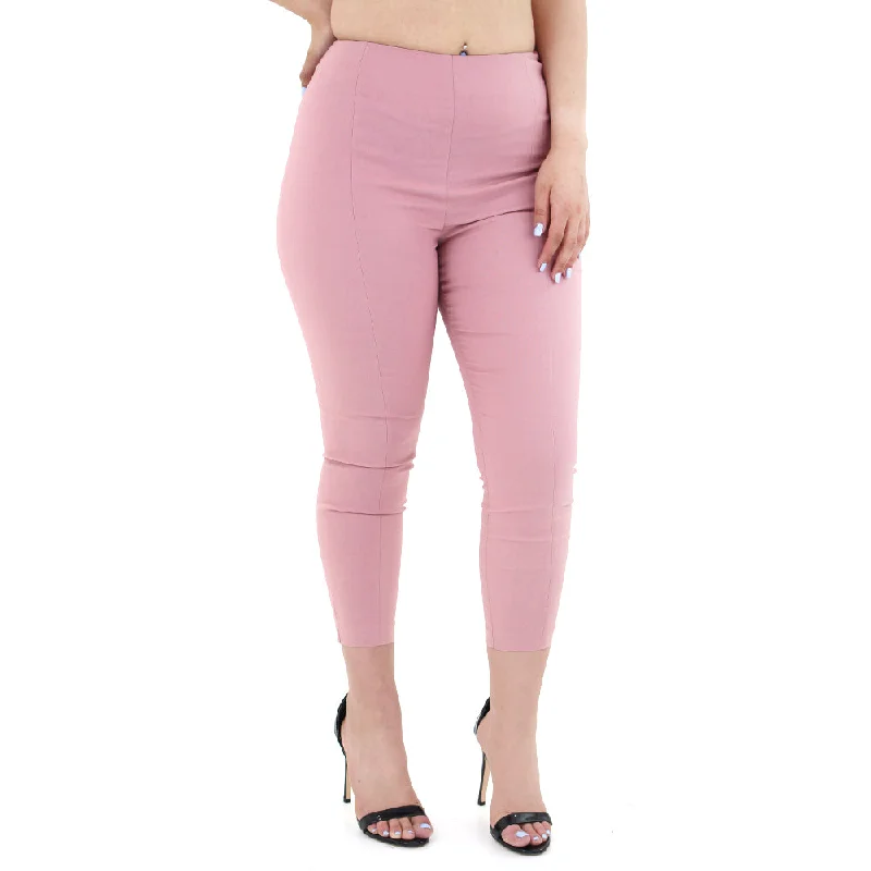 Stylish Women's Apparel Women's High Waist Skinny Pant,Pink